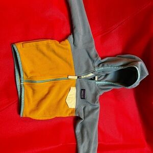 Patagonia Baby Micro D Snap-T Fleece Jacket 6-12 months light blue yellow